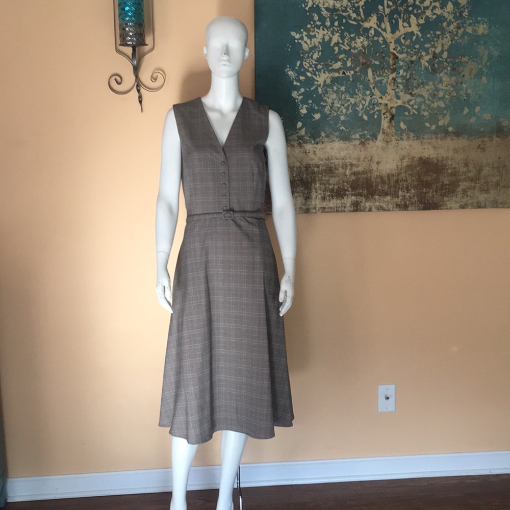 Alex Marie sleeveless Brown/Caramel dress size 6